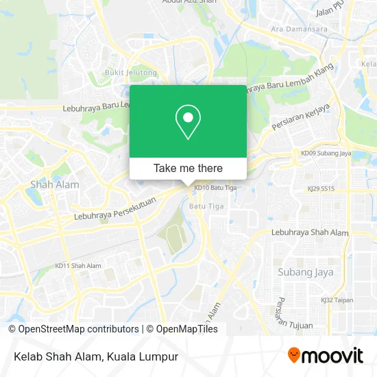 Kelab Shah Alam map