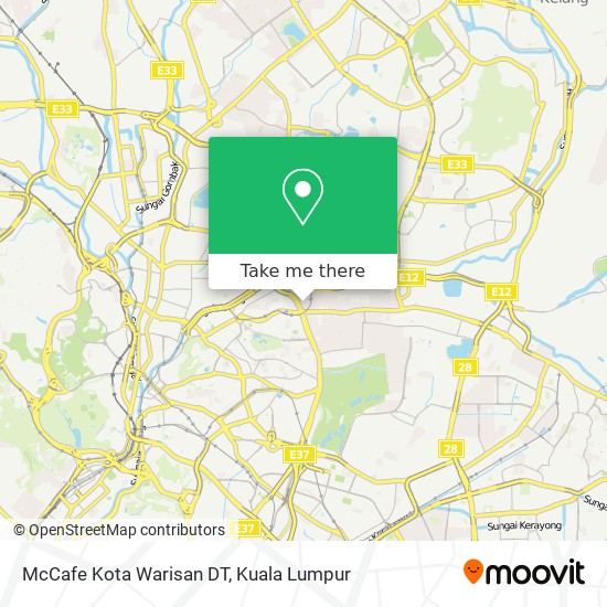 McCafe Kota Warisan DT map