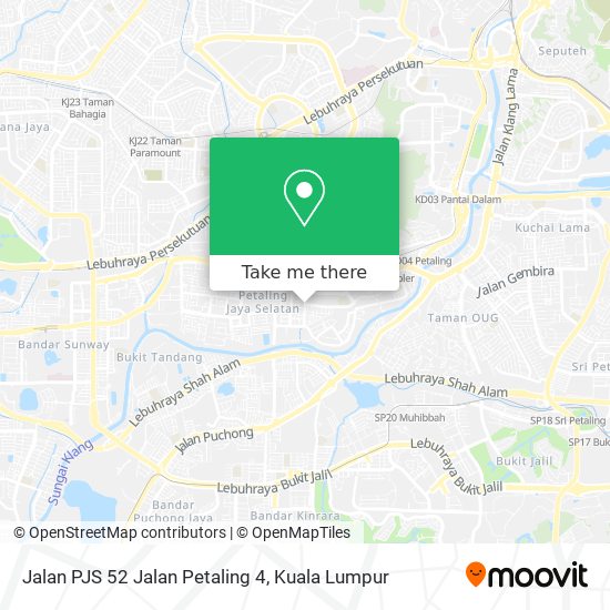 Peta Jalan PJS 52 Jalan Petaling 4