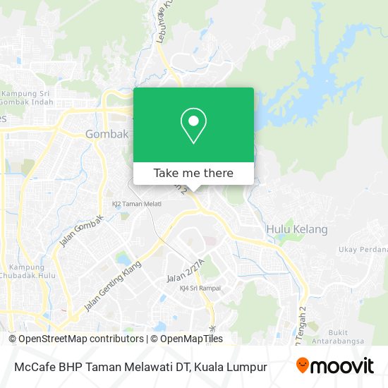 McCafe BHP Taman Melawati DT map