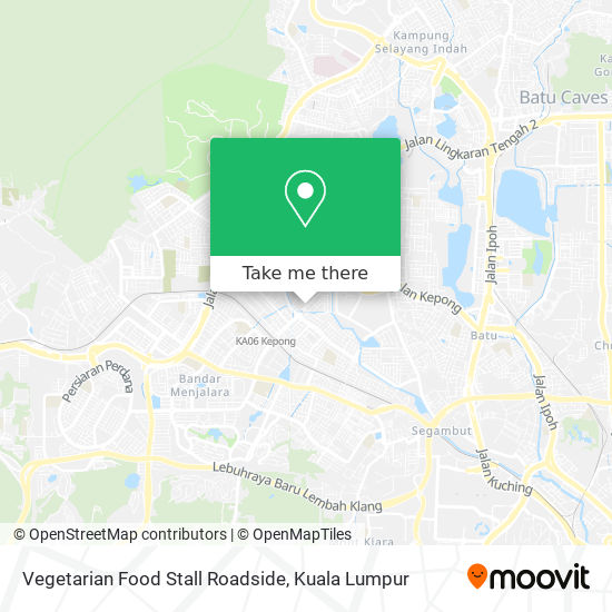 Vegetarian Food Stall Roadside map