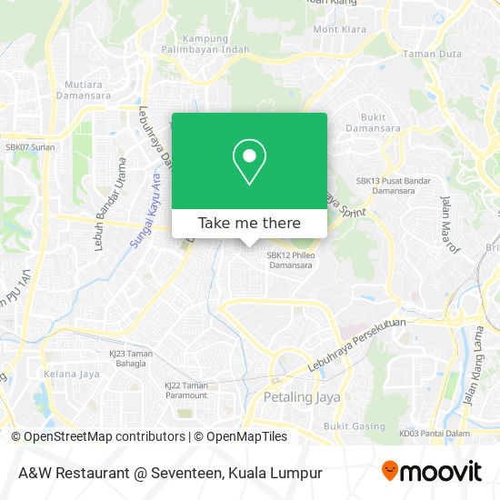 A&W Restaurant @ Seventeen map