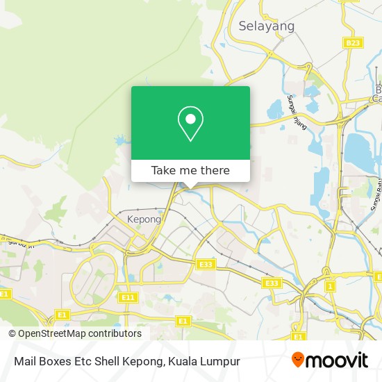 Mail Boxes Etc Shell Kepong map