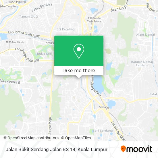 Peta Jalan Bukit Serdang Jalan BS 14
