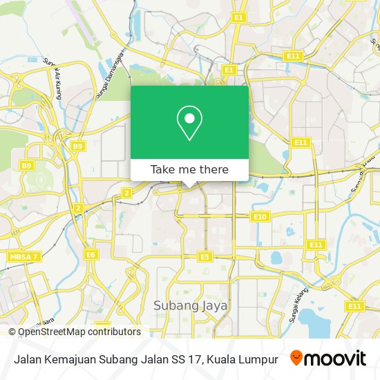 Peta Jalan Kemajuan Subang Jalan SS 17