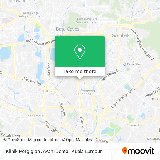 Peta Klinik Pergigian Awani Dental