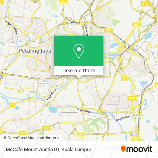 McCafe Mount Austin DT map