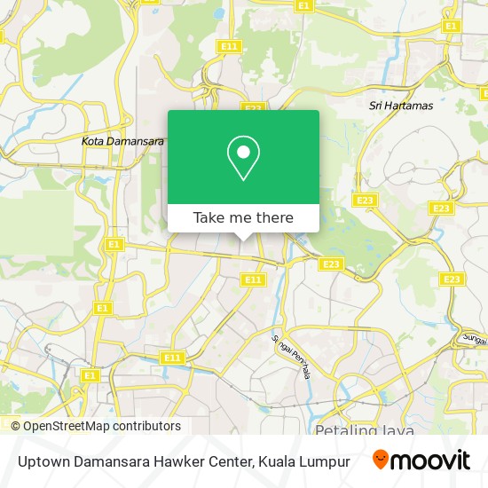 Uptown Damansara Hawker Center map