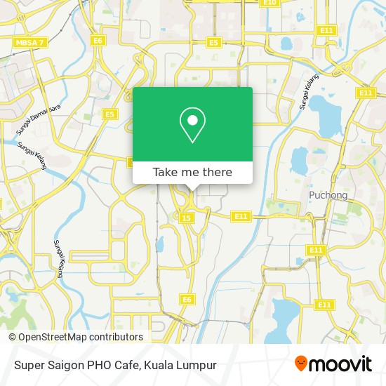 Peta Super Saigon PHO Cafe
