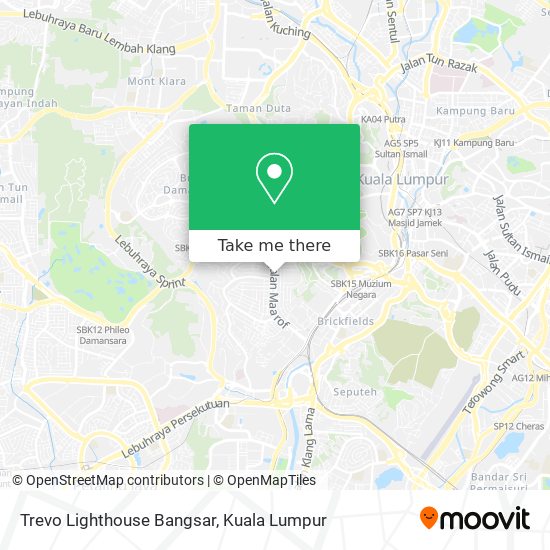 Trevo Lighthouse Bangsar map