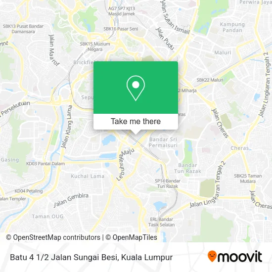 Batu 4 1/2 Jalan Sungai Besi map