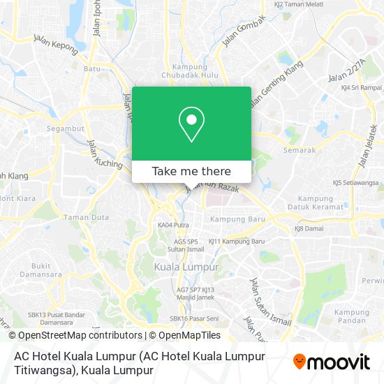 Peta AC Hotel Kuala Lumpur