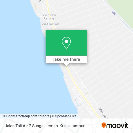 Peta Jalan Tali Air 7 Sungai Leman