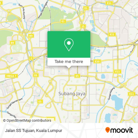 Jalan SS Tujuan map