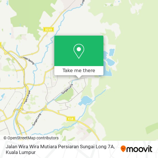 Jalan Wira Wira Mutiara Persiaran Sungai Long 7A map