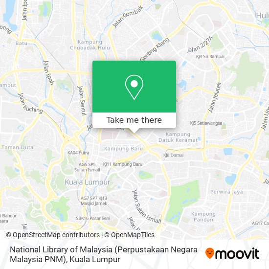 National Library of Malaysia (Perpustakaan Negara Malaysia PNM) map