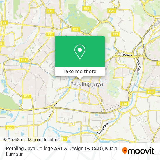 Petaling Jaya College ART & Design (PJCAD) map