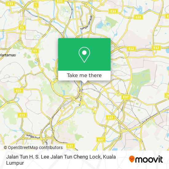 Jalan Tun H. S. Lee Jalan Tun Cheng Lock map