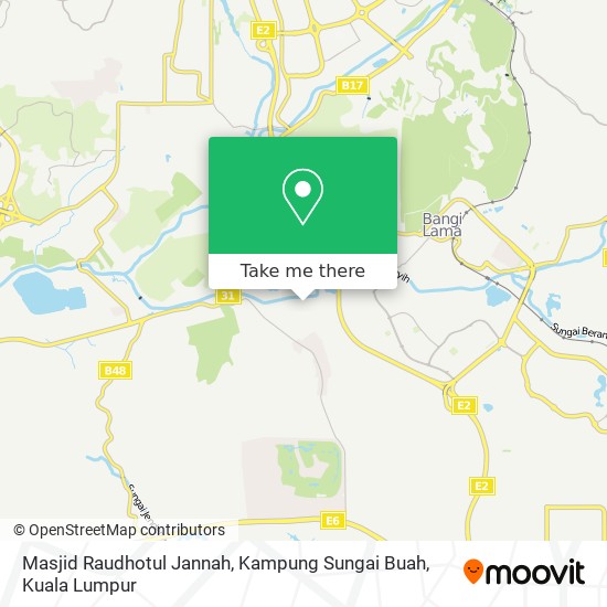 Peta Masjid Raudhotul Jannah, Kampung Sungai Buah