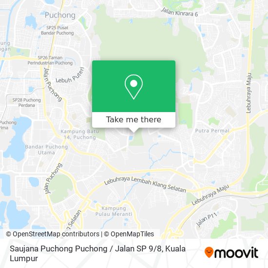 Saujana Puchong Puchong / Jalan SP 9 / 8 map