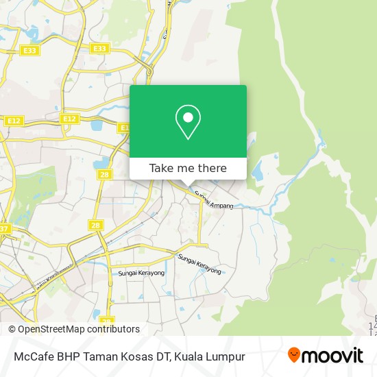 McCafe BHP Taman Kosas DT map