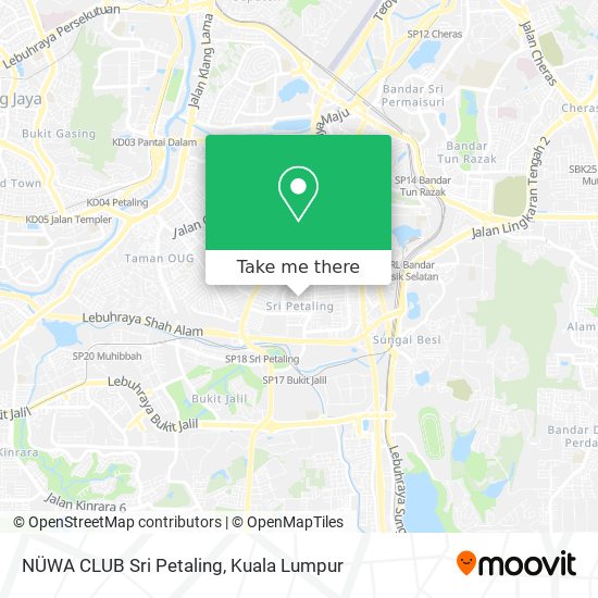 Peta NÜWA CLUB Sri Petaling