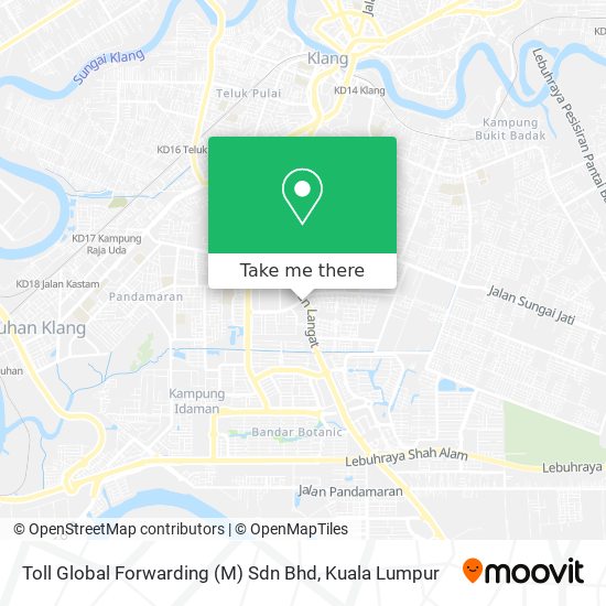 Toll Global Forwarding (M) Sdn Bhd map