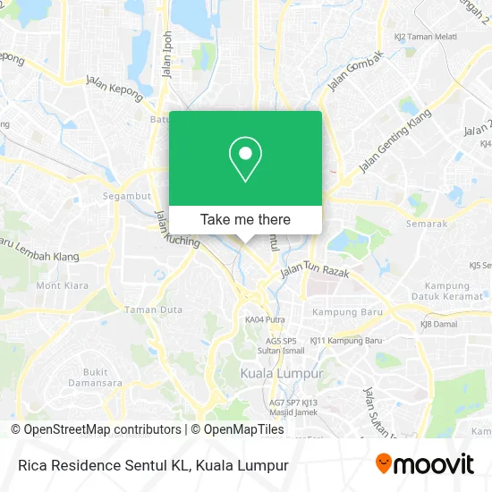 Rica Residence Sentul KL map