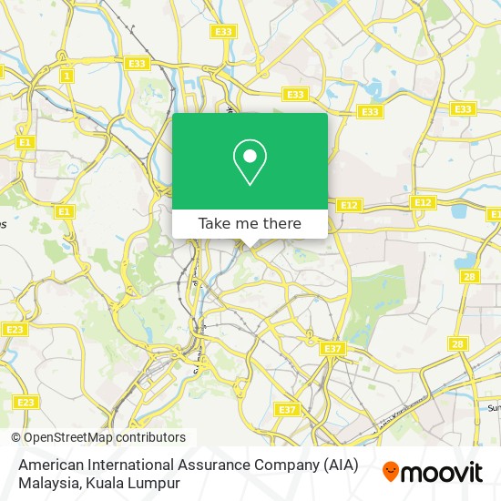 Peta American International Assurance Company (AIA) Malaysia