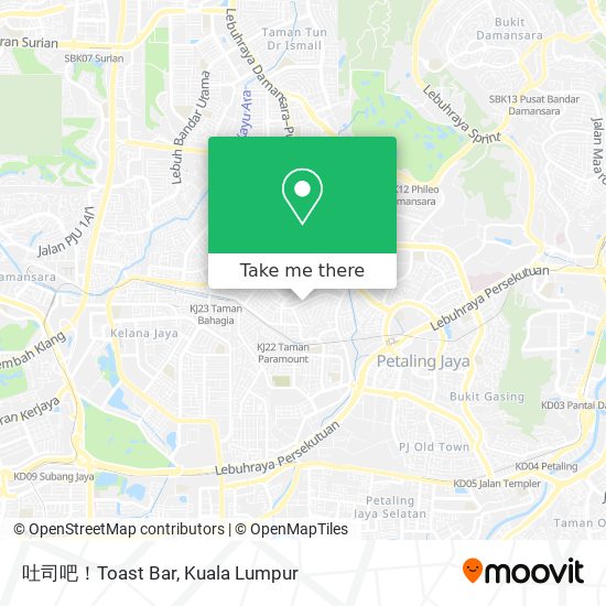 吐司吧！Toast Bar map