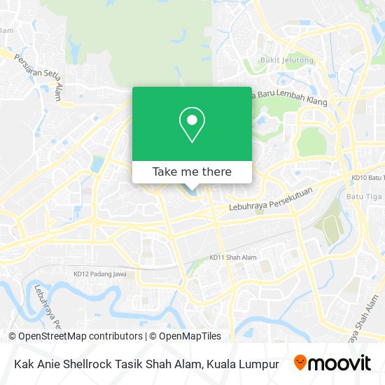 Peta Kak Anie Shellrock Tasik Shah Alam