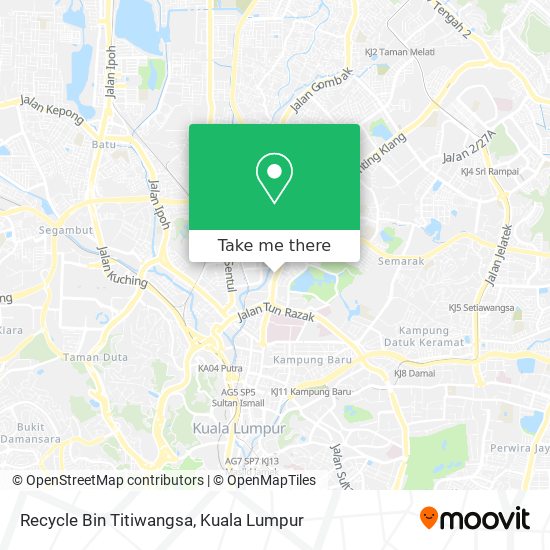 Recycle Bin Titiwangsa map
