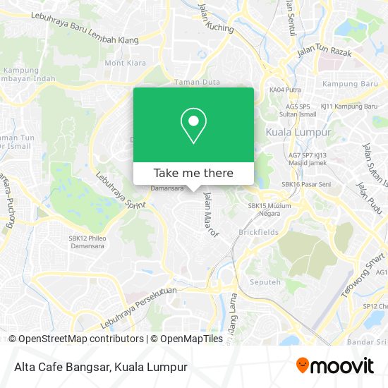 Alta Cafe Bangsar map