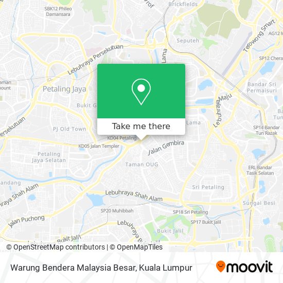 Warung Bendera Malaysia Besar map