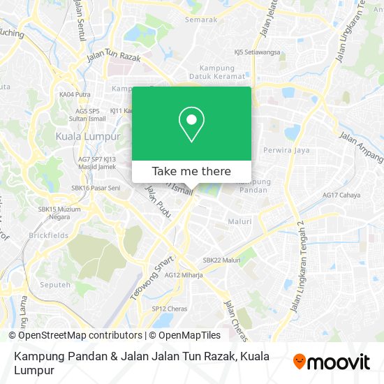 Peta Kampung Pandan & Jalan Jalan Tun Razak