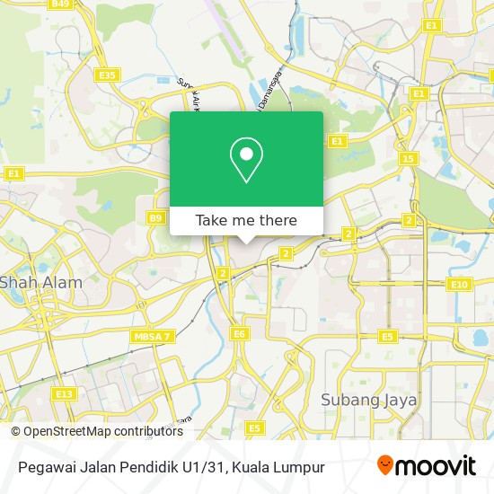 Pegawai Jalan Pendidik U1/31 map