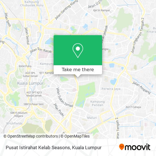 Pusat Istirahat Kelab Seasons map