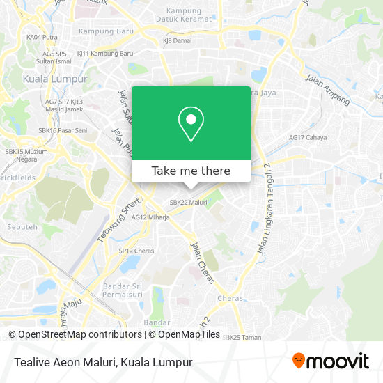 Tealive Aeon Maluri map