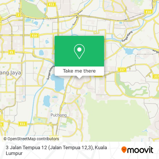 Peta 3 Jalan Tempua 12 (Jalan Tempua 12,3)