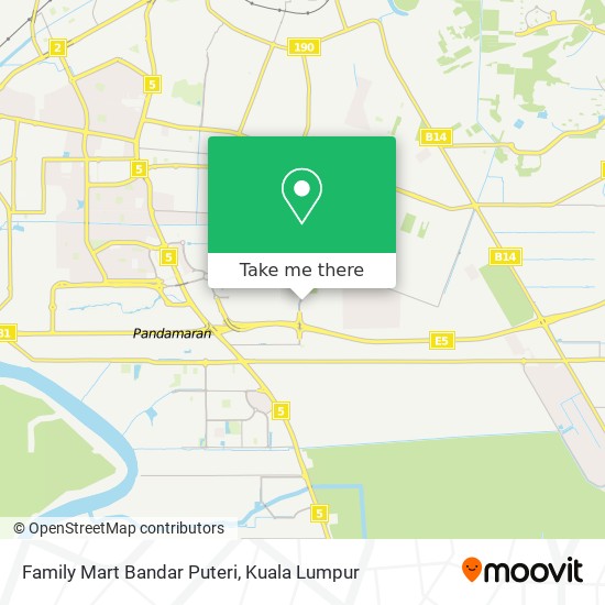 Family Mart Bandar Puteri map