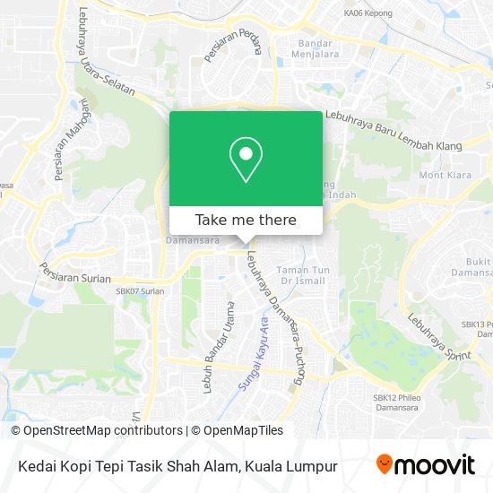 Kedai Kopi Tepi Tasik Shah Alam map