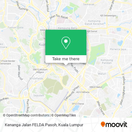 Kenanga Jalan FELDA Pasoh map