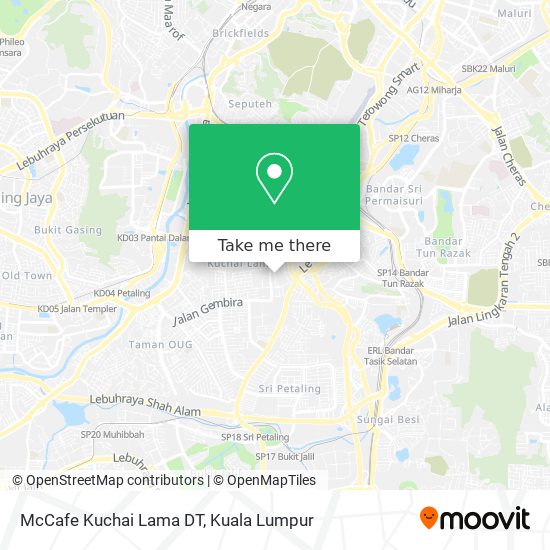 McCafe Kuchai Lama DT map