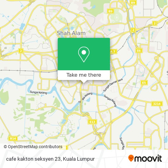 cafe kakton seksyen 23 map