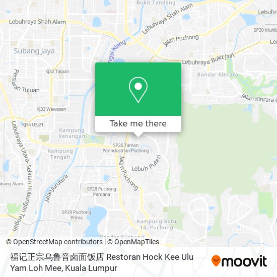 福记正宗乌鲁音卤面饭店 Restoran Hock Kee Ulu Yam Loh Mee map