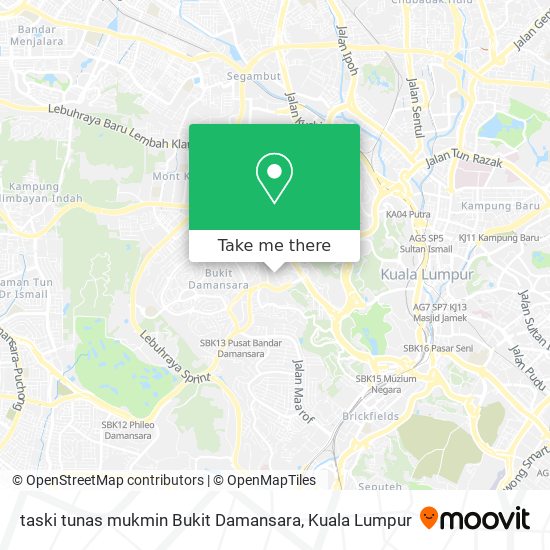 taski tunas mukmin Bukit Damansara map