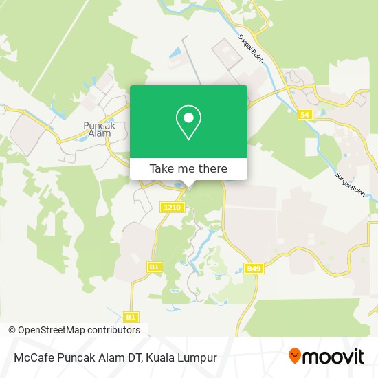 McCafe Puncak Alam DT map