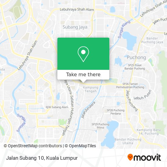 Jalan Subang 10 map