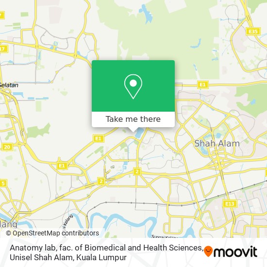 Anatomy lab, fac. of Biomedical and Health Sciences, Unisel Shah Alam map