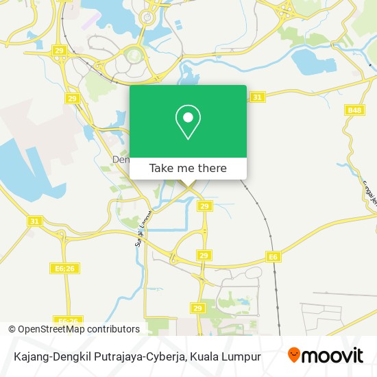 Kajang-Dengkil Putrajaya-Cyberja map